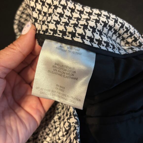 Theory Womens Pants Size 0 Houndstooth Straight Slim Trousers Work Office Career - Picture 7 of 7